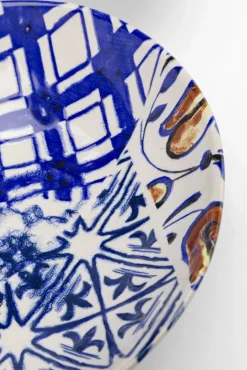 Clearance KARE Design Talerz głęboki Fresco Ø21 cm biało-niebieski - KARE