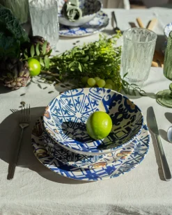 Clearance KARE Design Talerz głęboki Fresco Ø21 cm biało-niebieski - KARE