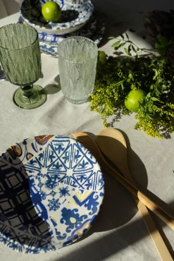 Clearance KARE Design Talerz głęboki Fresco Ø21 cm biało-niebieski - KARE