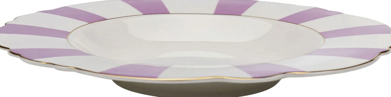 Outlet KARE Design Talerz głęboki Harlequin fioletowy Ø23cm - KARE