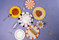 Outlet KARE Design Talerz głęboki Harlequin fioletowy Ø23cm - KARE