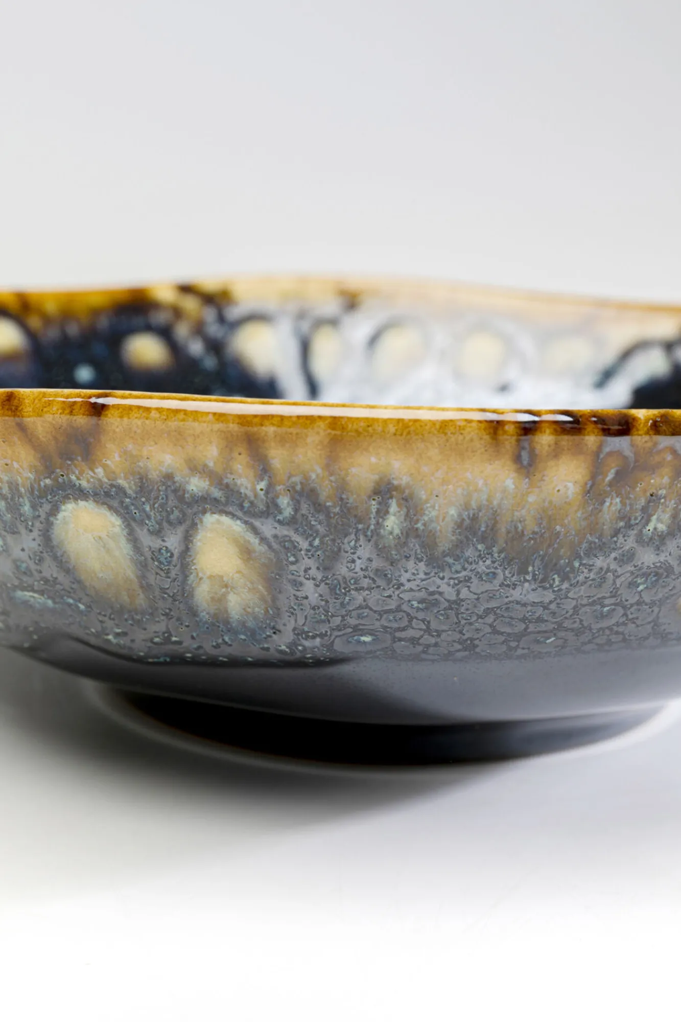 Outlet KARE Design Talerz głęboki kamionkowy ciemnoniebieski Ø20 cm 835 ml - KARE