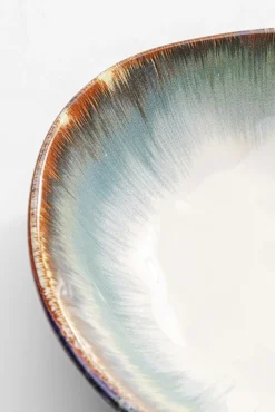 Outlet KARE Design Talerz głęboki Organic ∅20 cm biało-niebieski - KARE