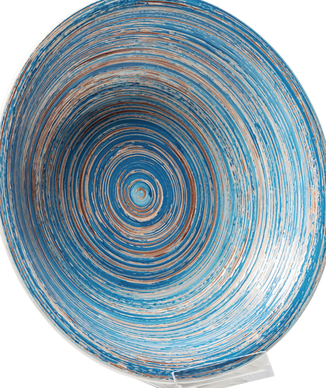Outlet KARE Design Talerz głęboki Swirl Ø21 cm niebieski - KARE