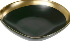 Clearance KARE Design Talerz głęboki Vibrations 19x19 cm grafitowo-złoty - KARE