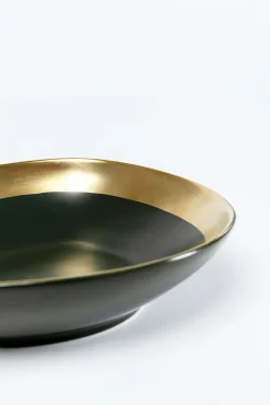 Clearance KARE Design Talerz głęboki Vibrations 19x19 cm grafitowo-złoty - KARE