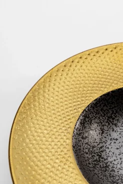 Hot KARE Design Talerz głęboki z porcelany czarno-złoty Ø22 cm - KARE