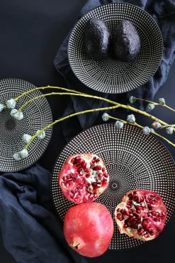 Sale KARE Design Talerz Gwayi czarno-biały Ø21 cm - KARE