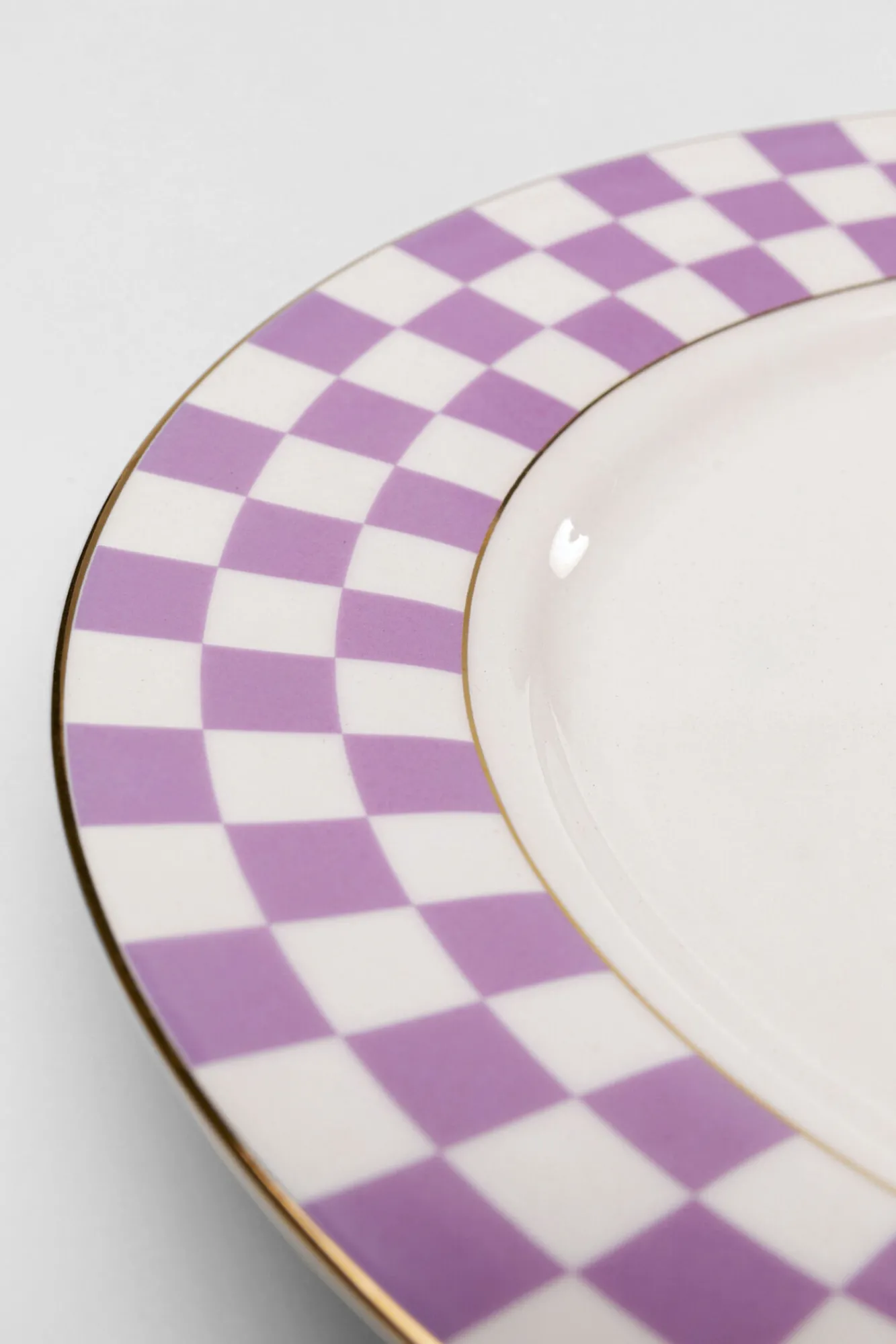 Fashion KARE Design Talerz Harlequin fioletowy Ø21cm - KARE