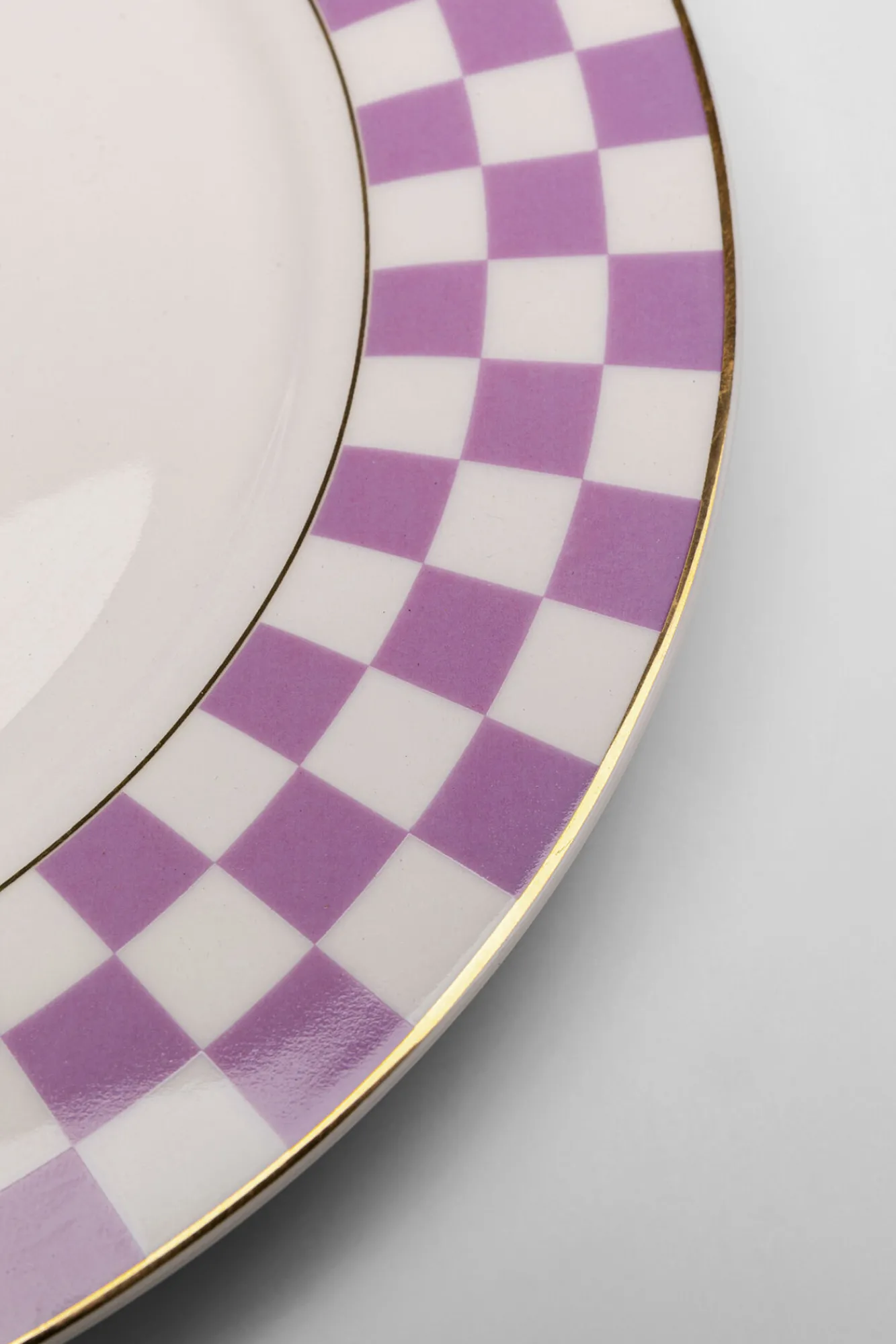 Fashion KARE Design Talerz Harlequin fioletowy Ø21cm - KARE