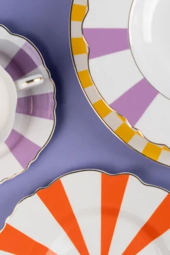 Sale KARE Design Talerz Harlequin pomarańczowy Ø22cm - KARE