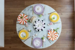 Sale KARE Design Talerz Harlequin pomarańczowy Ø22cm - KARE