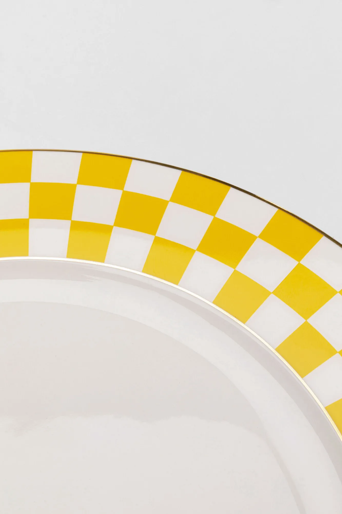 Fashion KARE Design Talerz Harlequin żółty Ø27cm - KARE