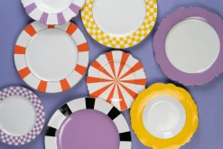 Fashion KARE Design Talerz Harlequin żółty Ø27cm - KARE