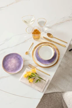 Online KARE Design Talerz obiadowy fioletowy Ø26 cm ceramika - KARE