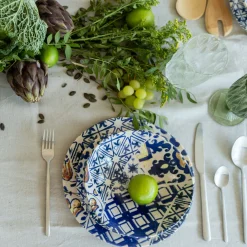 Clearance KARE Design Talerz obiadowy Fresco Ø26 cm biało-niebieski - KARE