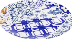 Clearance KARE Design Talerz obiadowy Fresco Ø26 cm biało-niebieski - KARE