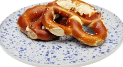 Sale KARE Design Talerz obiadowy z kamionki biały w niebieskie wzory Ø27 cm - KARE