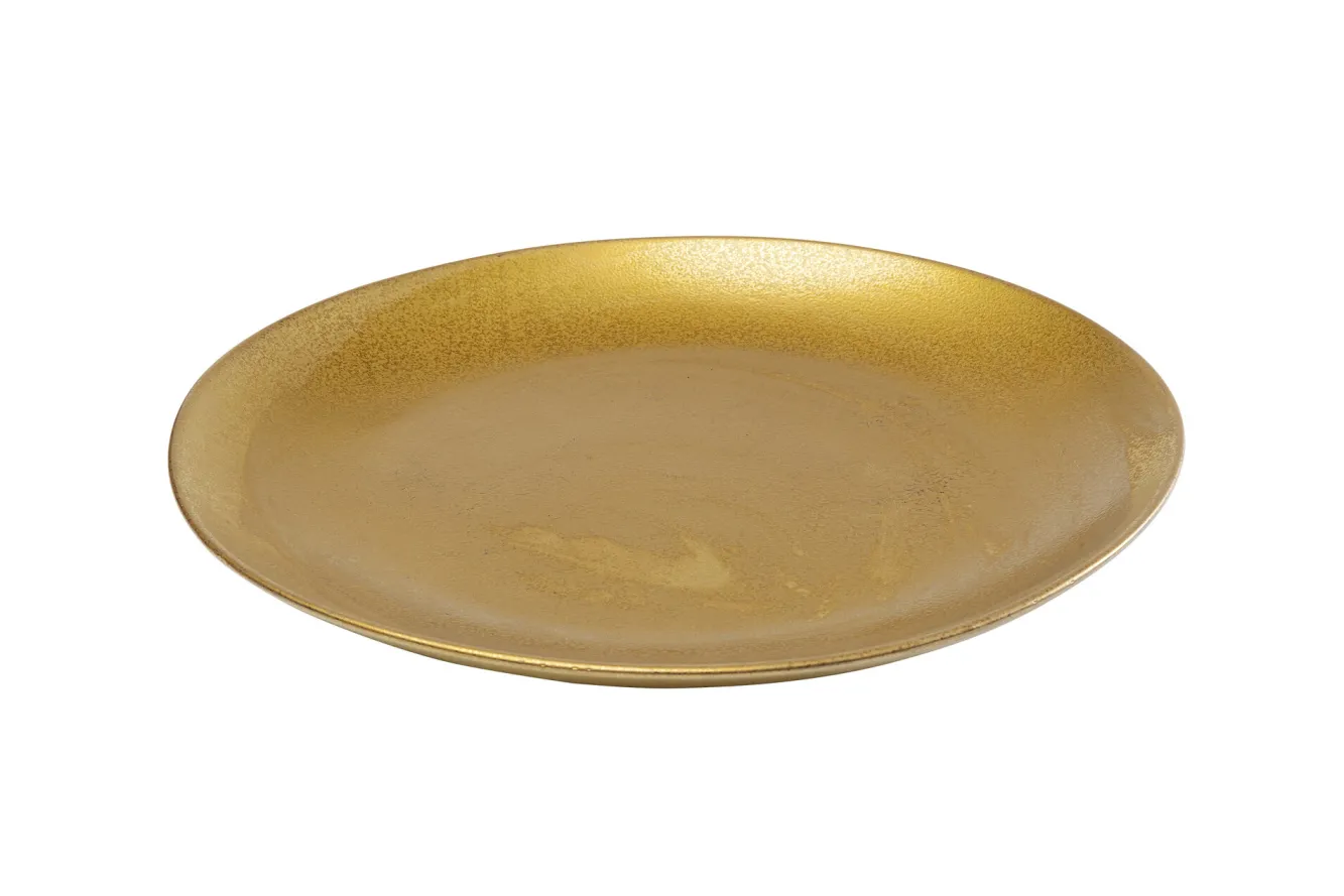 Outlet KARE Design Talerz obiadowy z porcelany złoty Ø26 cm - KARE