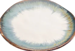 Best KARE Design Talerz Organic ∅20 cm biało-niebieski - KARE