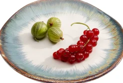 Best KARE Design Talerz Organic ∅20 cm biało-niebieski - KARE