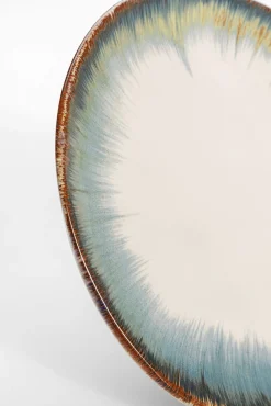 Best KARE Design Talerz Organic ∅20 cm biało-niebieski - KARE