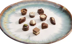 Fashion KARE Design Talerz Organic ∅26 cm biało-niebieski - KARE