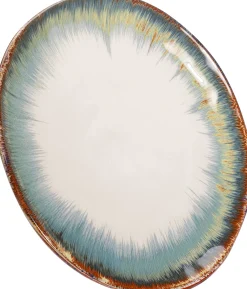 Fashion KARE Design Talerz Organic ∅26 cm biało-niebieski - KARE