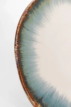 Fashion KARE Design Talerz Organic ∅26 cm biało-niebieski - KARE
