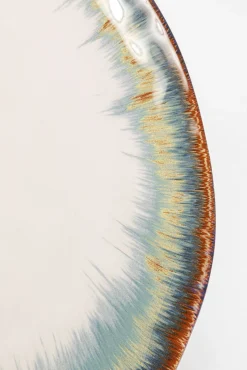Fashion KARE Design Talerz Organic ∅26 cm biało-niebieski - KARE