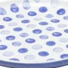Hot KARE Design Talerz z kamionki biały w niebieskie kropki Ø22 cm - KARE