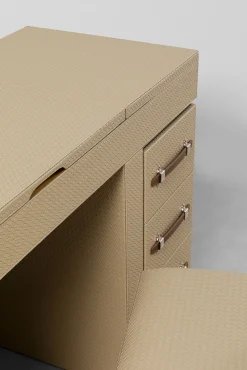 Clearance KARE Design Toaletka rozkładana z siedziskiem i kontenerkami tapicerowana 138x51 cm - KARE