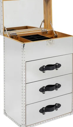 Hot KARE Design Toaletka z lustrem i szufladami glamour stal nierdzewna 65x100 cm - KARE