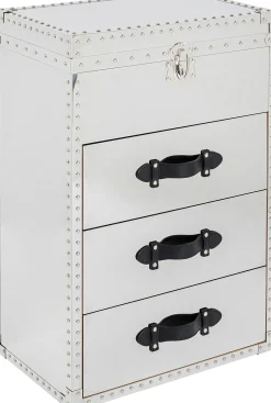 Hot KARE Design Toaletka z lustrem i szufladami glamour stal nierdzewna 65x100 cm - KARE