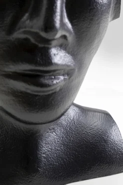 Online KARE Design Wazon aluminiowy czarny motyw twarzy 17x17 cm - KARE