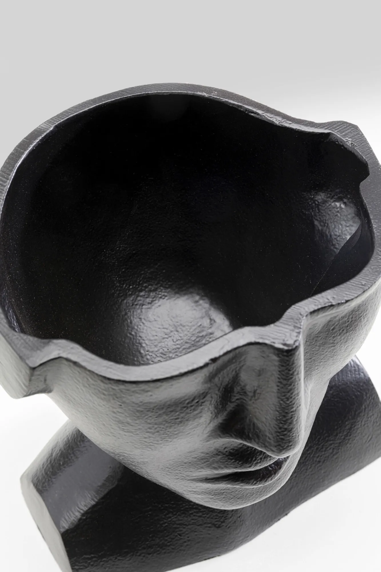 Online KARE Design Wazon aluminiowy czarny motyw twarzy 17x17 cm - KARE