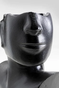 Online KARE Design Wazon aluminiowy czarny motyw twarzy 20x27 cm - KARE