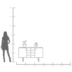 Fashion KARE Design Wazon Barfly Ø21x30 cm szary - KARE