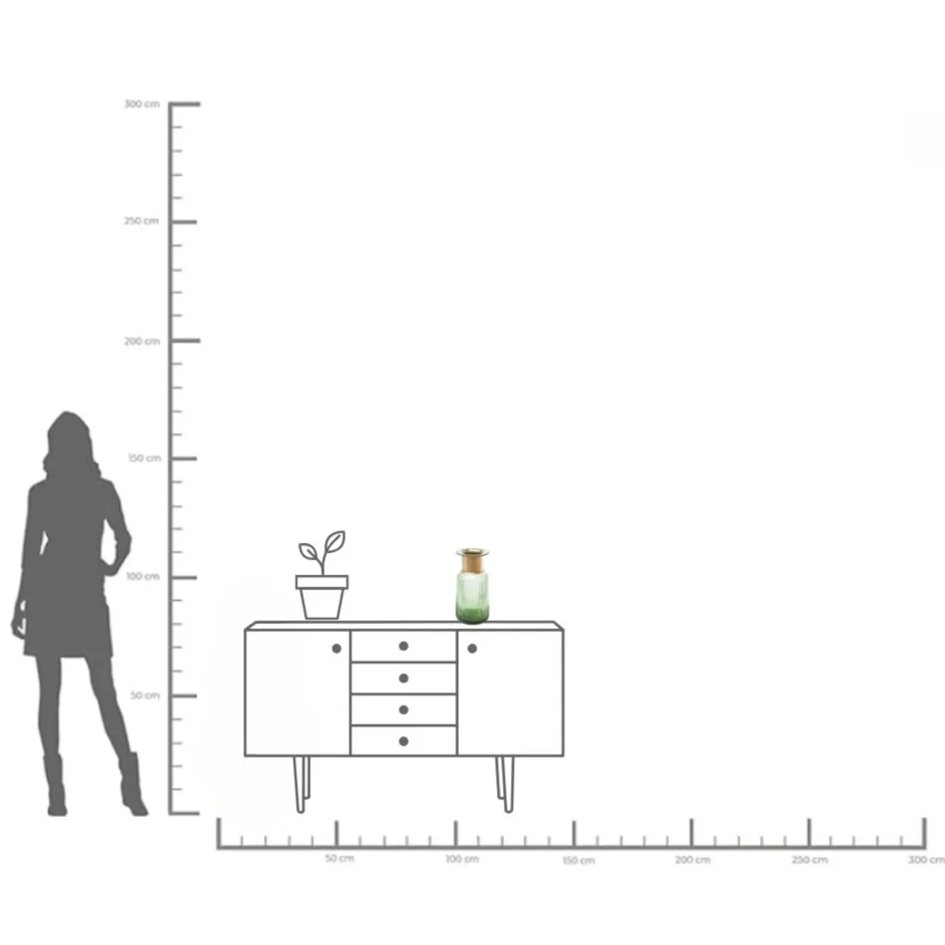 Best KARE Design Wazon Barfly Ø15x30 cm zielony - KARE