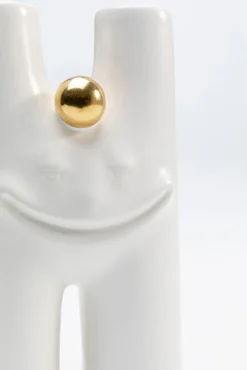 Best KARE Design Wazon biały uśmiech 10x16 cm dolomit - KARE