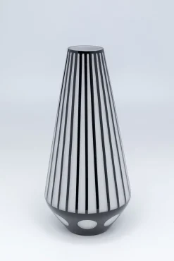 New KARE Design Wazon Brillar Cylinder Ø22x44 cm czarno-biały - KARE