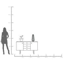 New KARE Design Wazon Brillar Cylinder Ø22x44 cm czarno-biały - KARE
