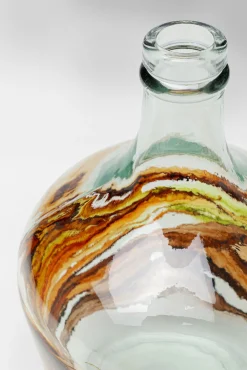 New KARE Design Wazon brązowo-transparentny szkło z recyklingu Ø18x30 cm burza piaskowa - KARE