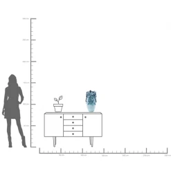 Online KARE Design Wazon Butterflies 28x50 cm jasnoniebieski - KARE