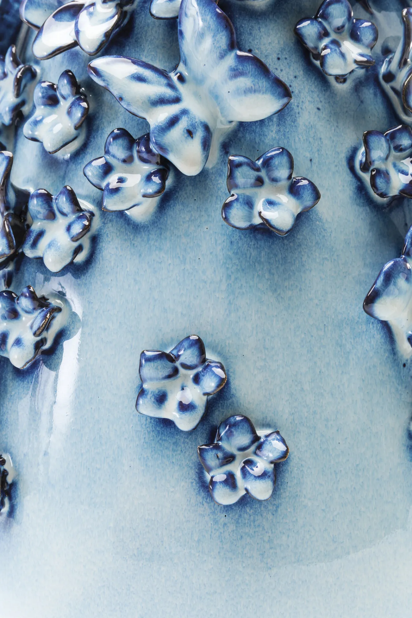 Clearance KARE Design Wazon Butterflies 23x36 cm jasnoniebieski - KARE