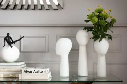 Discount KARE Design Wazon Cabeza 18x50 cm biały - KARE