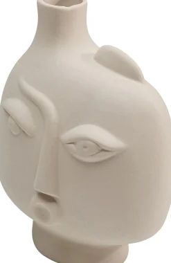 Hot KARE Design Wazon ceramiczny beżowy twarz abstrakcyjna 13x16 cm - KARE