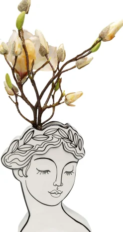 Fashion KARE Design Wazon ceramiczny biały motyw kobiety 21x26 cm - KARE