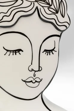 Fashion KARE Design Wazon ceramiczny biały motyw kobiety 21x26 cm - KARE