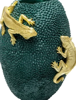 Fashion KARE Design Wazon Chameleon Jack Fruit Ø39x39 cm zielono-złoty - KARE